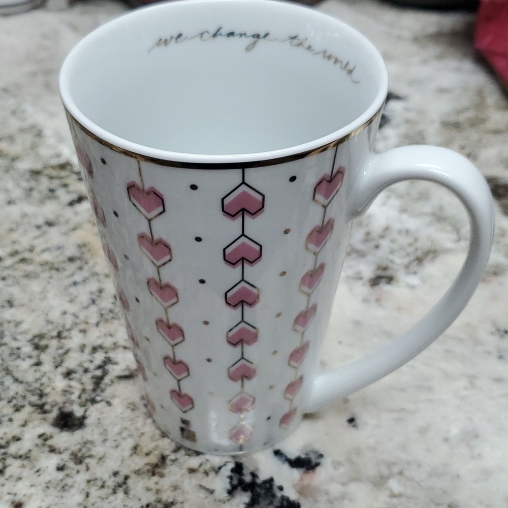 We change the world heart mug Valentines  Me to We
